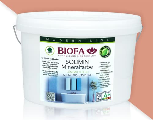 BIOFA SOLIMIN Mineralfarbe Wandfarbe 3051 Silikatfarbe Innenraumfarbe Feuchtraumfarbe PG2 5803 10,00L