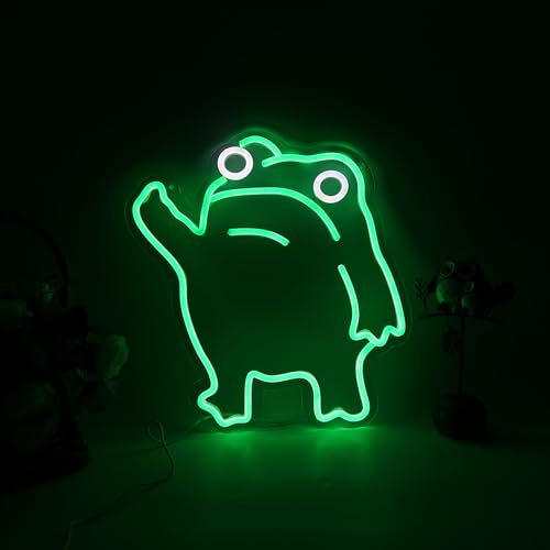 Image of Frog Neon Sign For Room Wall Decor Neon Frog Light Up Sign Led Wall art Holiday Birthday Gift