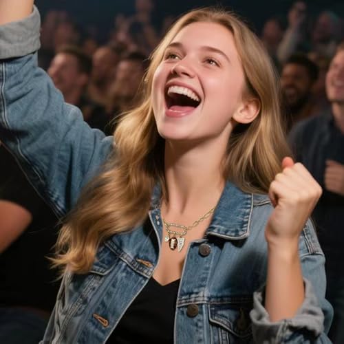 Madison Tyler Football Pendant Necklace for Women | Sport Gold Plated Adjustable Chain Necklace | Game Day Football Flag TOUCHDOWN Charm Necklace Dangle Earring Jewelry Set for Fans2