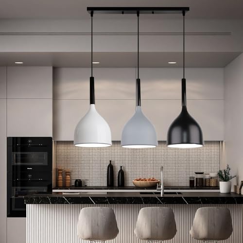 Lámpara colgante de cono marrón interior ajustable estilo nórdico para bar 4