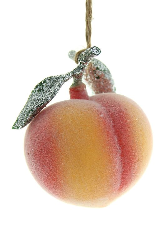 Amazon.com: The Bridge Collection Glass Peach Christmas Ornament