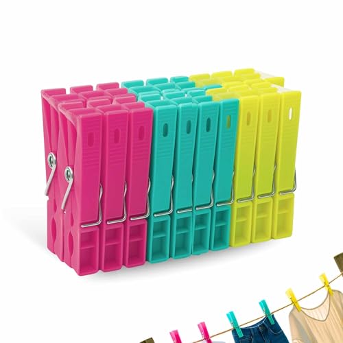 TECHZOCO Pinzas de Ropa Plástico 7 cm, 20 uds.