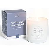 Literie NYC Inspired Scented Candle: Weekend in New England - Sea Breeze & Saltwater Scent, 9oz, ...