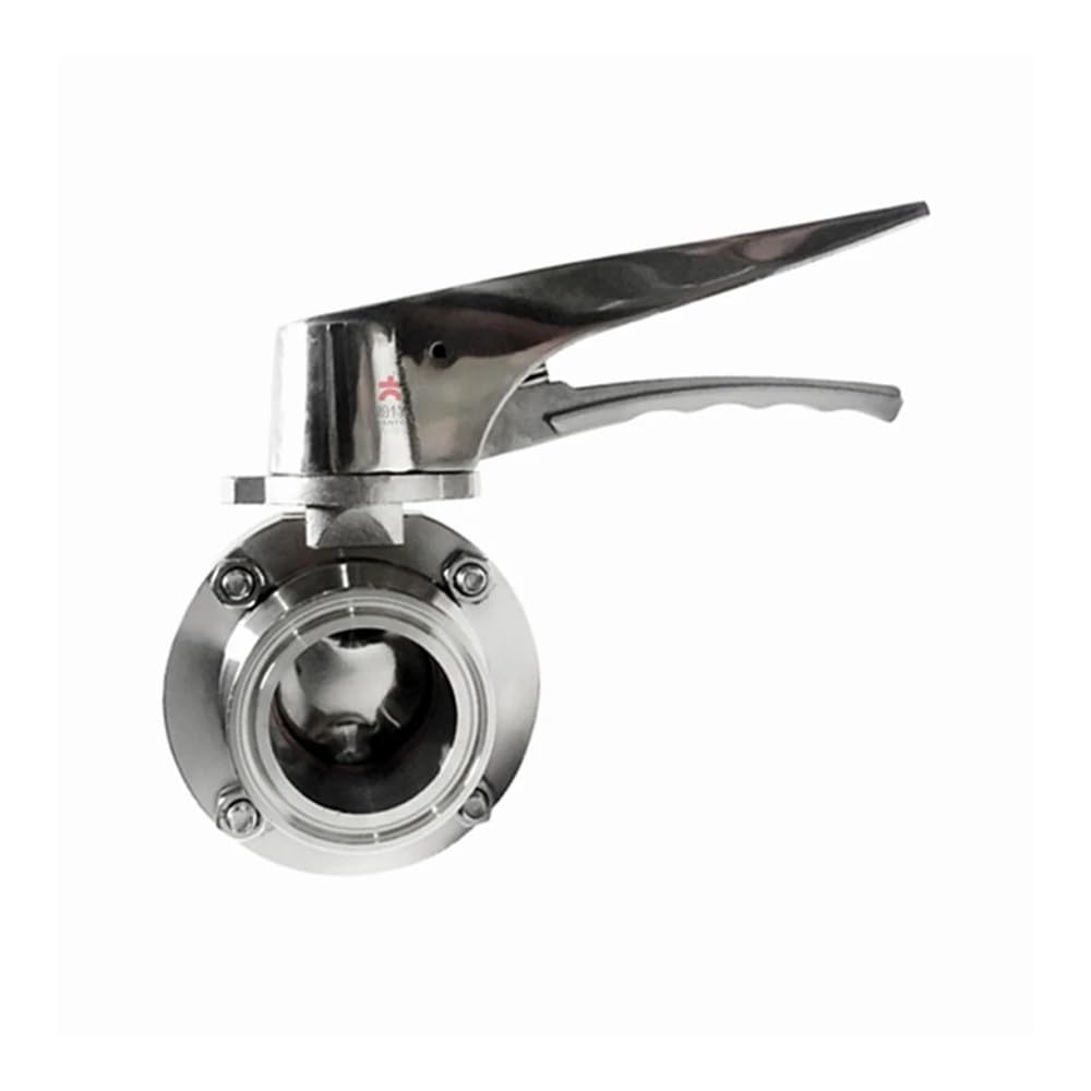 UWUKCJOKQ 57/63/76/89/102/108mm Pipe OD x 2.5" 3" 3. 4" Tri Clamp Squeeze Trigger Flow Control SUS 304 Stainles(57mmPipeOD K77.5mm)