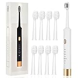 Electric Toothbrush, Including 9 Toothbrush Heads, 2 Minutes Smart Timer, 35000 VPM Motor, Rechargeable for up to 30 Days, IPX7 Waterproof, 6 Tooth Brushing Modes