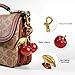 LICZINOIZO Adorable Cherry Keychain for Purses - Cute Leather Bag Charm for Women, Fashion Keyring Accessory for Handbags, Car Keys & More