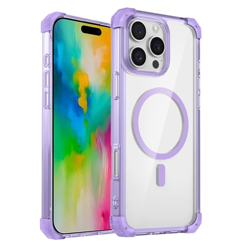 Coque magnétique iPhone 16 Pro transparente avec housse de protection arrière antichoc