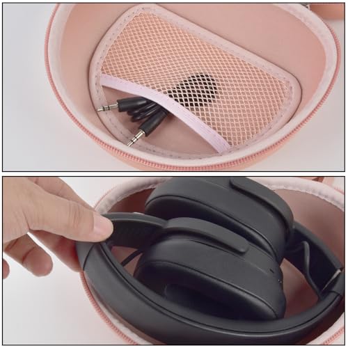Headphone Case for Skullcandy Crusher/Hesh/Evo Wireless Over-Ear Bluetooth Earphones, for JLab JBuds Lux ANC, for TOZO HT3/HT2 Headphones and More Noise Cancelling Foldable Headset - Box Only (Pink) by casmilee - Image 5