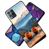 smauncucn for T-Mobile Revvl 7 5G Case,Premium TPU Ultra Thin Flexible Shock Absorbent Silicone Rubber Protective Cover for T-Mobile Revvl 7 5G 6.58 inch 2024,Mountains View