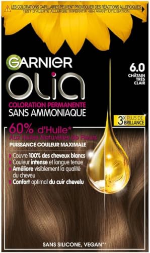 Garnier Olia Coloration Permanente Sans Ammoniaque Châtain Très Clair 6.0