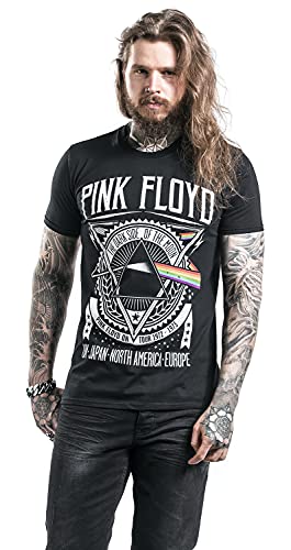 PINK FLOYD The Dark Side of The Moon – Tour 1972 Homme T-Shirt Manches Courtes Noir - Les Beatles, Paul McCartney, John Lennon, RIngo Starr, George Harrison PINK FLOYD The Dark Side of The Moon - Tour 1972 Homme T-Shirt Manches Courtes Noir – Image 5