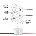 Lerner Clear Tea Lights Candles Bulk - Long Burning 8 Hour Clear Cup Tealight 50 Pack - Consistent Smkless Clean Burning - Holiday, Wedding, Spa, Emergency and Home Decoration Candles