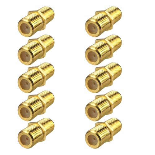 10 conectores coaxiales F tipo para cable RG6, pack miniatura 1