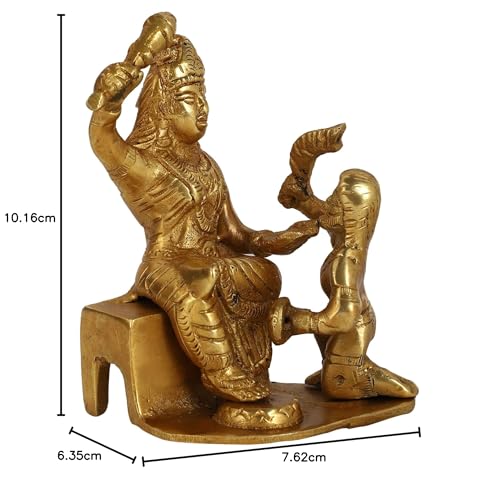 GURU JEE™ Brass Murti Hindu Goddess Maa Baglamukhi Idol Figurine Religious Gifts for Home Decor Pooja Mandir Temple - Image 9 thumbnail