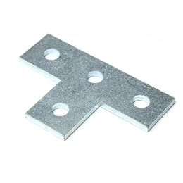 Newhouse Electric Silver 4-Hole Strut Channel T-Bracket with No Magnets BRT4, Electro-Galvanized Finish Metal Bracket for Steel Strut Channels, .56-in Hole Diameter with 1.875-in Spacing