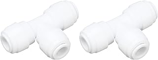 Encaixe de tubo de água, encaixe rápido de encaixe de pressão plástico 2 peças para cozinha para jardim