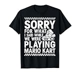 Nintendo Mario Kart Checkered Sorry Graphic T-Shirt