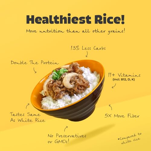 Image of RealNutriCo Hyper Rice, 2X High Protein Rice 4.5 kg | Low Carb High Dietary Fiber White Rice | For Whole Family | Better Portion Control | Non GMO | 14X Nutrition Boost
