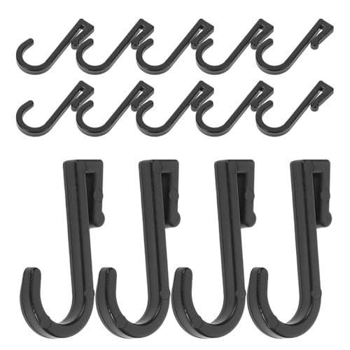 Zerodeko Lot de 100 Crochets Plastiques Noirs Forme S Cuisine et Salle de Bain, Design Gain de Place, Matériau Plastique Solide, pour Étagères et Supports Filaires