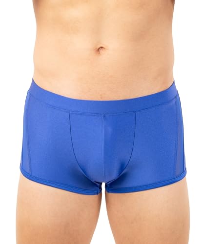 Gary Majdell Sport Men's Boxer Brief Swimsuit with Front and Side Mesh Inserts - Available in Shiny Solid Tricot and Prints2