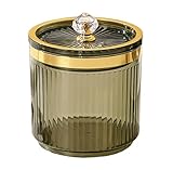  RockTrend Boîte de rangement en plastique pour cotons-tiges - Boîte de rangement transparente - Vert