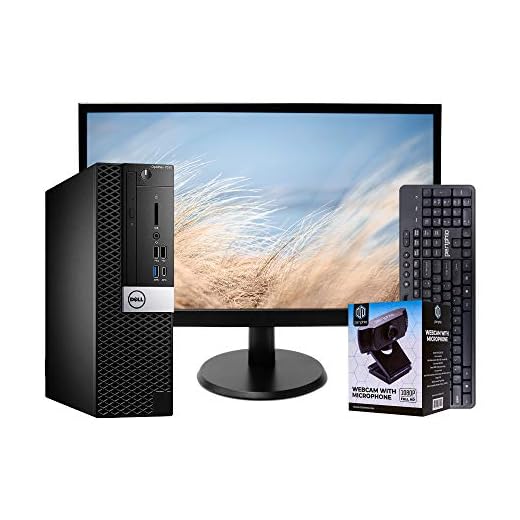Dell 7050 SFF PC Desktop Computer, Intel i5-6500, 16GB RAM, 512GB SSD, Windows 10 Professional, New 23.6" FHD LED Monitor, New 16GB Flash Drive, Wireless Keyboard & Mouse, DVD, HDMI, WiFi (Renewed)