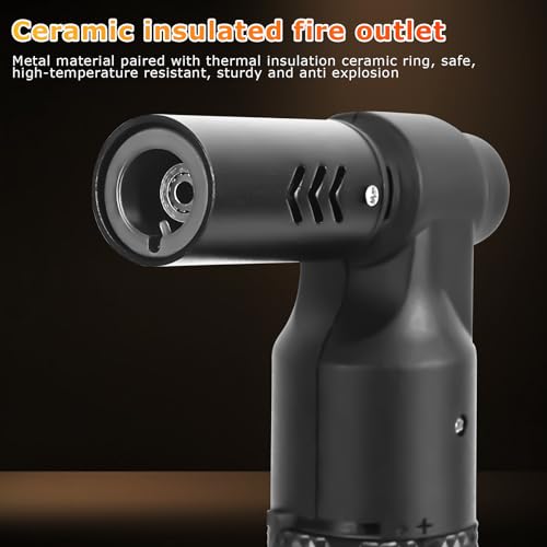 Miniatura 4 de Ctdmj Soplete De Cocina De Butano, Encendedor De Llama Grande, Recargable, Portátil, Mini Soplete De Soplete Ajustable Para Camping, Hornear, Soldadura Culinaria, Cocina, Soldadura, Barbacoa Sin