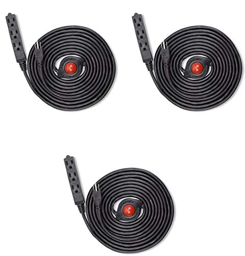 New! Electes 15 Feet 3 Grounded Outlets Extension Cord With Foot Switch And Light Indicator, 16/3, Black - Ul Listed {3 Pack} #TOP29