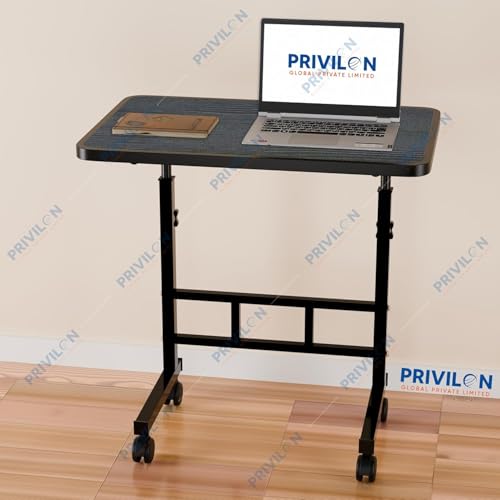 Image of Multi-Purpose Laptop Table, Study Table| Bed Table| Adjustable Height, Portable for Office, Work Form Home | DIY Table, Easy to Assemble, Engineered (BLACK ADJUSTABLE)