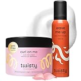 TWISTY Lockencreme + Haarschaum - Styling Creme und Lockenschaum für Naturlocken - Twisty Wave Me Up Haarschaum – Lockenschaum Naturlocken Curl Mousse – für Locken & Wellen