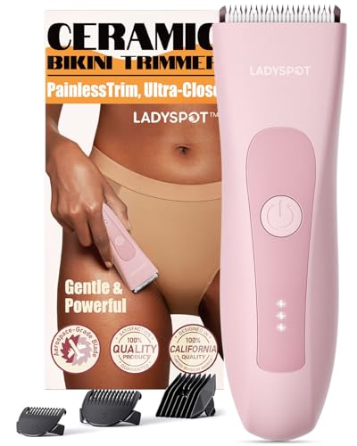 MANSPOT Pubic Hair Trimmer Bikini Trimmer Women -(Pink), Women Shaving & Grooming Sets