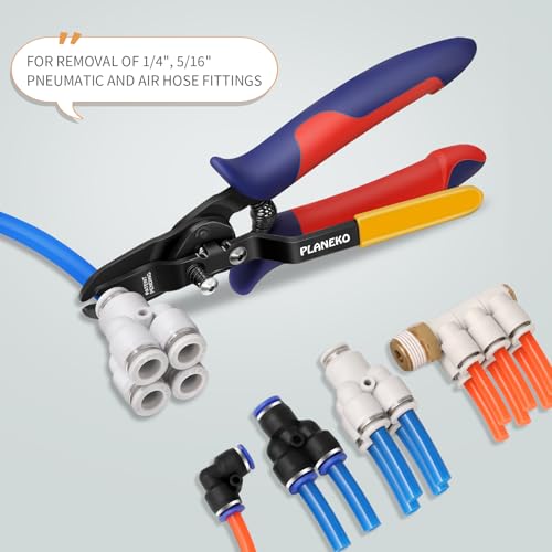 PLANEKO Air Line Pliers Push to Connect Fitting Disconnect Tool for 1/4