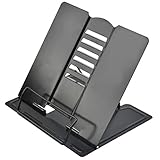 【Dimensiones y material】 Contiene 1 Porta libros de cocina, dimensiones abiertas: 21 * 19 cm, el marco de lectura está hecho de metal de alta calidad, resistente e impermeable, ideal para entornos de cocina. Este soporte para libros también es ligero, lo que lo hace bastante portátil. Puedes usar este soporte para libros en casa, en la cafetería, en la biblioteca o en el escritorio de la escuela. (NO apto para libros pesados)