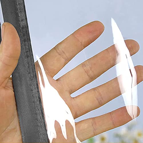 Cortina térmica magnética transparente contra el viento para puertas de patio y balcones 5
