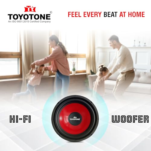 Image of 8 inch Inch HI-FI Woofer Speaker | Rainbow Deluxe Series | Copper Coil of 4 Ohms | Water Proof Coated Paper Cone with Rubber Surround | 120x20 Magnet | 100 Watt for Car and Home Audio System