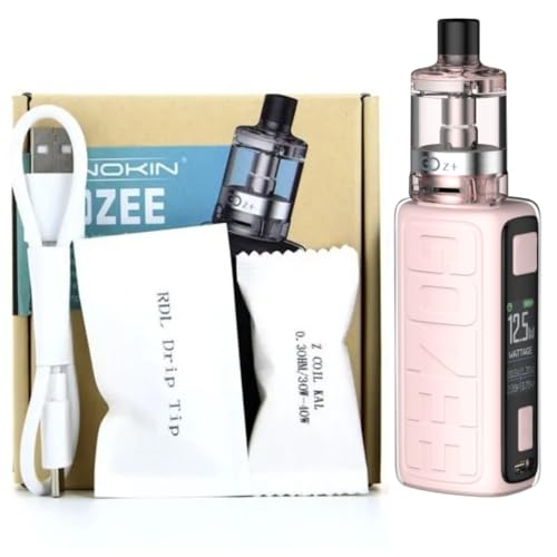 Original Kit In nokin GOZEE Go Z+ Tank 3,5 ml (Rosa) con bobina Z de 0,3/0,8 ohmios MTL/RDL kit batería de 2100 mAh 60 W vaporizador de cigarrillo electrónico   No Nicotine