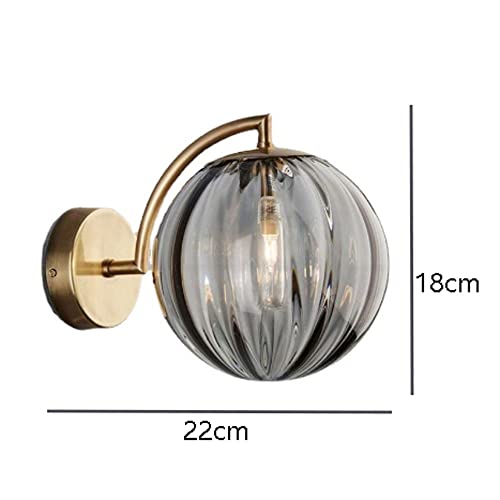 Lampade da Parete per Camera da Letto Sfera di Cristallo Apparecchio di Illuminazione Versatile per la casa Spazi Commerciali Elegante Finitura Color caffè per l'arredamento