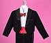Lito Angels - Traje de esmoquin para niño (5 piezas, formal) Negro...