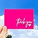 RXBC2011 Thank you for your order card Modern Script with heart Postcard Size 4x6 Inch Pack of 50 Hot Pink