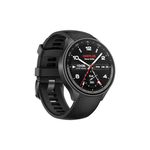 Image of OnePlus Watch 2R with Wear OS 4 by Google,Snapdragon W5 Chipset,Upto 100hrs Battery Life,1.43'' AMOLED Display,100+ Sports Mode,Dual Frequency GPS,5 ATM,IP68 & BT Calling [Gunmetal Gray]