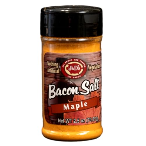 J&D's Bacon Salt, Maple, 2.5 Ounce, Bacon Flavored Seasoning, Kosher,...