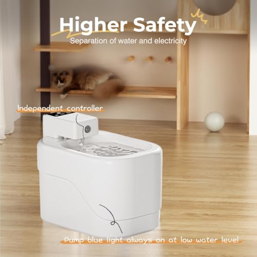 Fuente automática para beber gatos y perros 2000ml miniatura 3