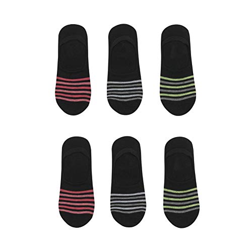 C9 Champion Women's Liner Sock, Black with Color Stripes, 5-9