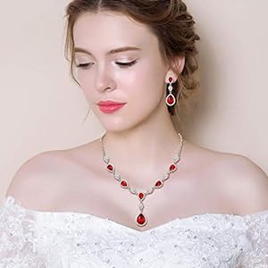 EleQueen Cubic Zirconia Dangle Earrings - Marquise & Leaf Vine Design For Wedding & Parties