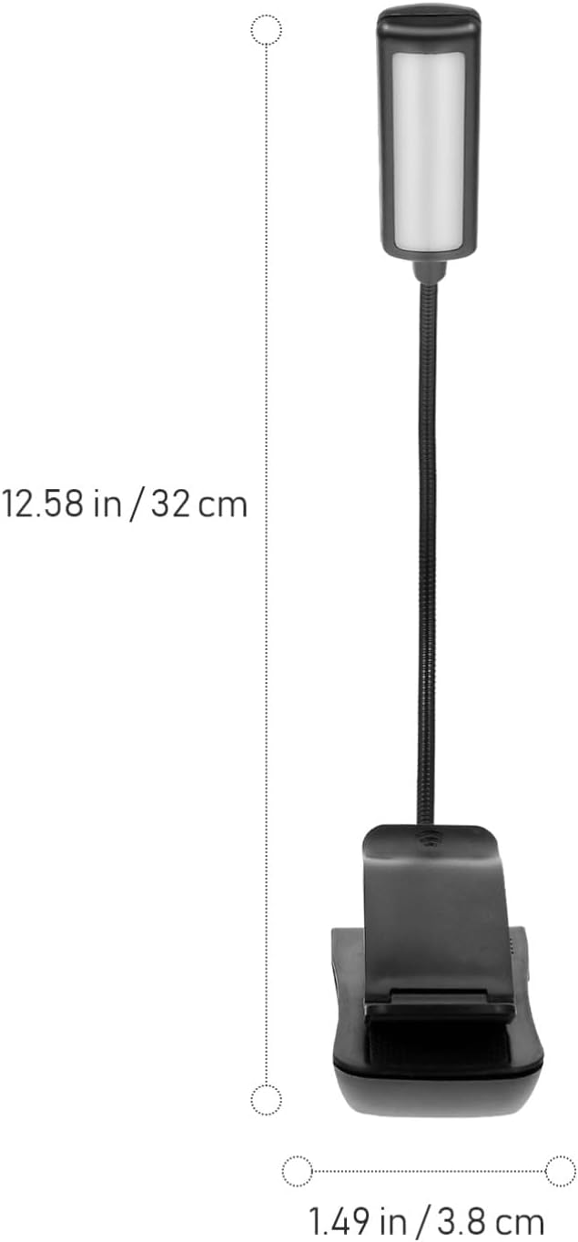 2Sets Rechargeable LED Reading Clip Lamp Brightness Music Score Lights for Piano and Book Eye-Care Book Light with Flexible Gooseneck for Night Reading and Desk Use