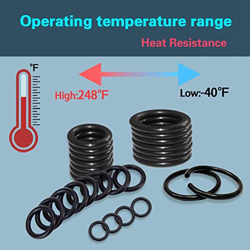 Keze 32 Size 1380 Pcs Metric Rubber O Rings Assortment Kit With 4 Pieces Orings Remover Tools Set For Assorted Faucet Plumbing Automotive Repair Air Or Gas Sealing Id 3Mm-50Mm #TOP7