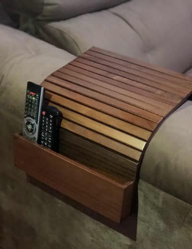 Kit 1un Esteira Bandeja Porta Controle E 1un Reta Filetada Madeira