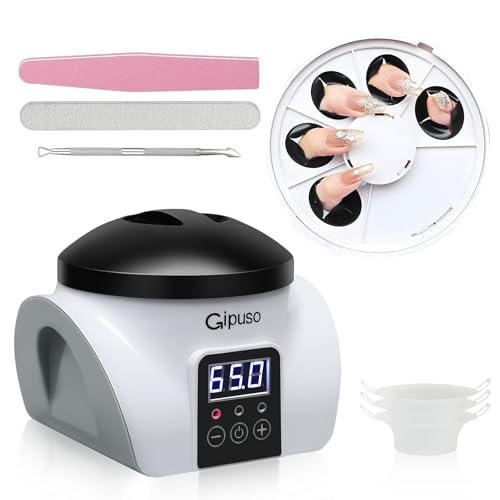 Electric Nail Soaking Bowl, Adjustable temperature?With temperature display?Gel Nail Polish Soak off Bowl, Acetone Soaking Bowl, 50% Faster Soaking, Soak & Steam Mode, Acrylic Nail Dip Powder Remover