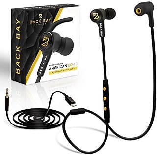 Back Bay 2-in-1 Wireless & Wired Bluetooth Earbuds. Sweatproof Wireless Stereo Headphones