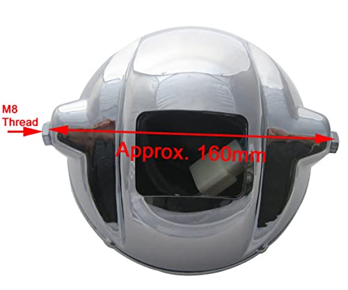 Motorcycle 6.5" Headlight Classic Chrome With Peak Visor For Custom Cruiser Chop #TOP2